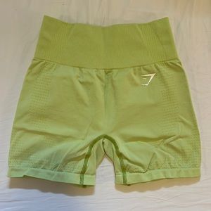Size small, GYMSHARK, vital seamless 2.0 lime green shorts